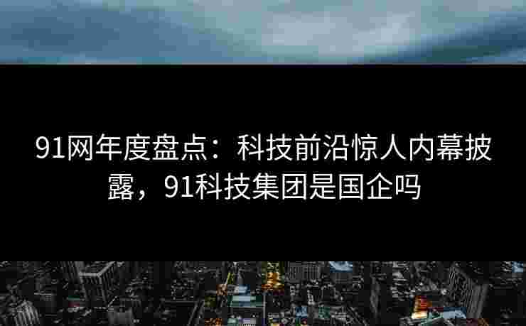 91网年度盘点：科技前沿惊人内幕披露，91科技集团是国企吗