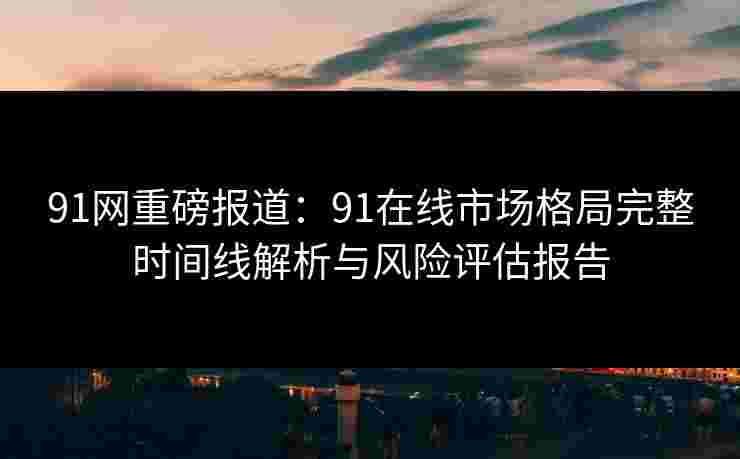 91网重磅报道：91在线市场格局完整时间线解析与风险评估报告